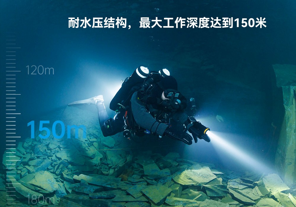 D920潛水無線主燈,水下技(jì)術主燈,潛水照明燈,水域救援照明,草莓视频官网OrcaTorch